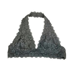Intimately Free People Gray Lace Halter Bralette Size Medium